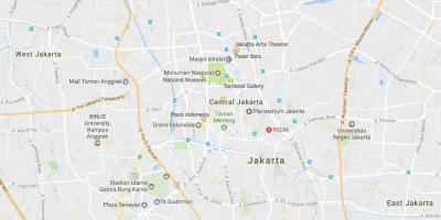 Kort af Jakarta næturlíf