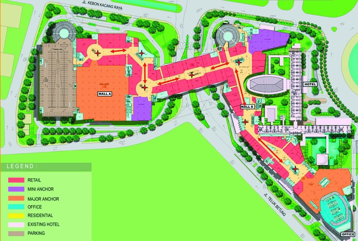 kort af grand ódýrt mall