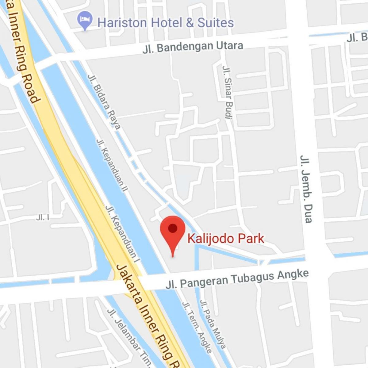 kort af kalijodo Jakarta