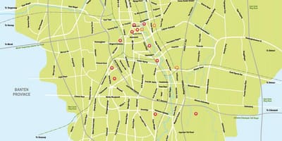 Kort af hótel Jakarta