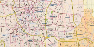 Kort af Jakarta götunni